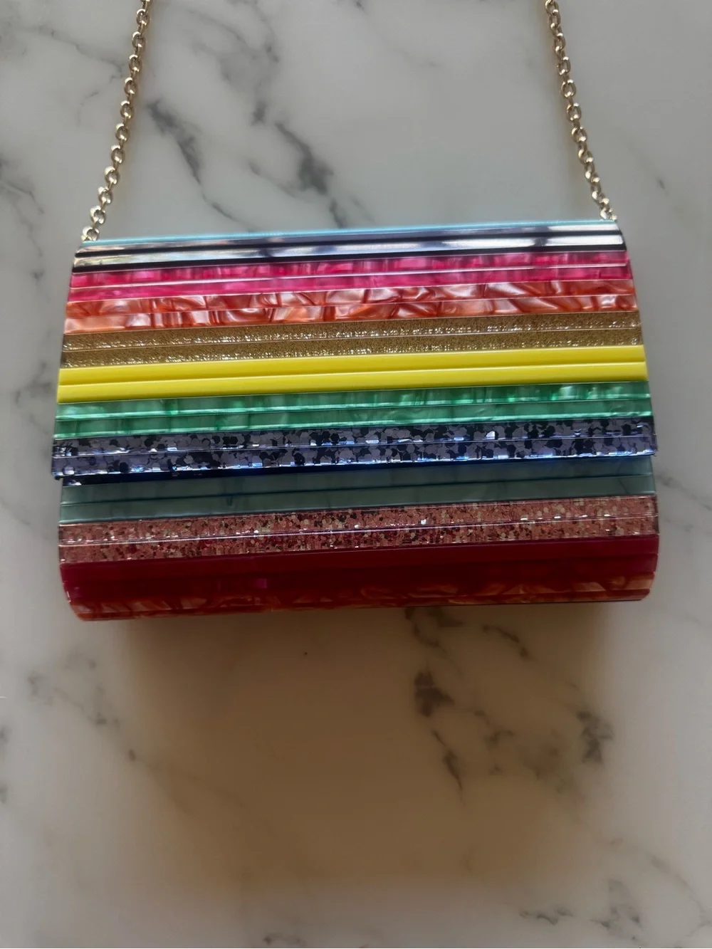 Kurt Geiger London Multicolor Striped Shoulder Bag